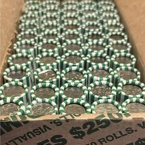 UNSEARCHED Roosevelt Dime Roll Bank Roll POSSIBLE SILVER!!